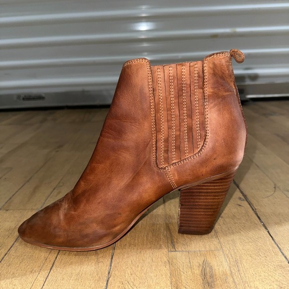 Aldo Chelsea Ankle Boots Womens Size 9 Brown Genuine Leather‎ Block Heel Outdoor - Picture 8 of 13